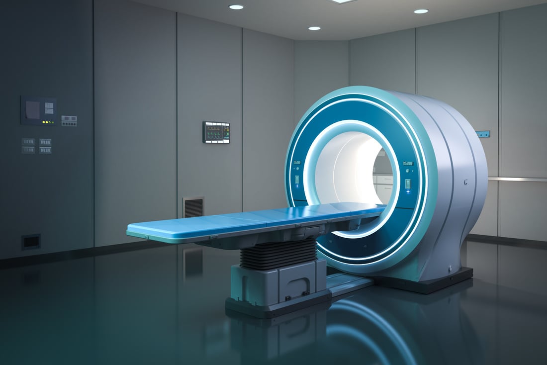 mri scan machine in room